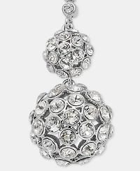 Givenchy Pave Cluster Linear Drop Earrings