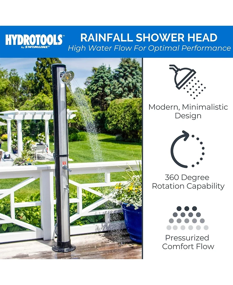 Swimline HydroTools Niagara Rainfall 7 Foot Adjustable Outdoor Solar Shower