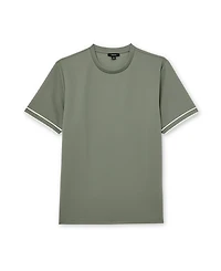 Reiss Men's Piped-Trim Textured T-Shirt