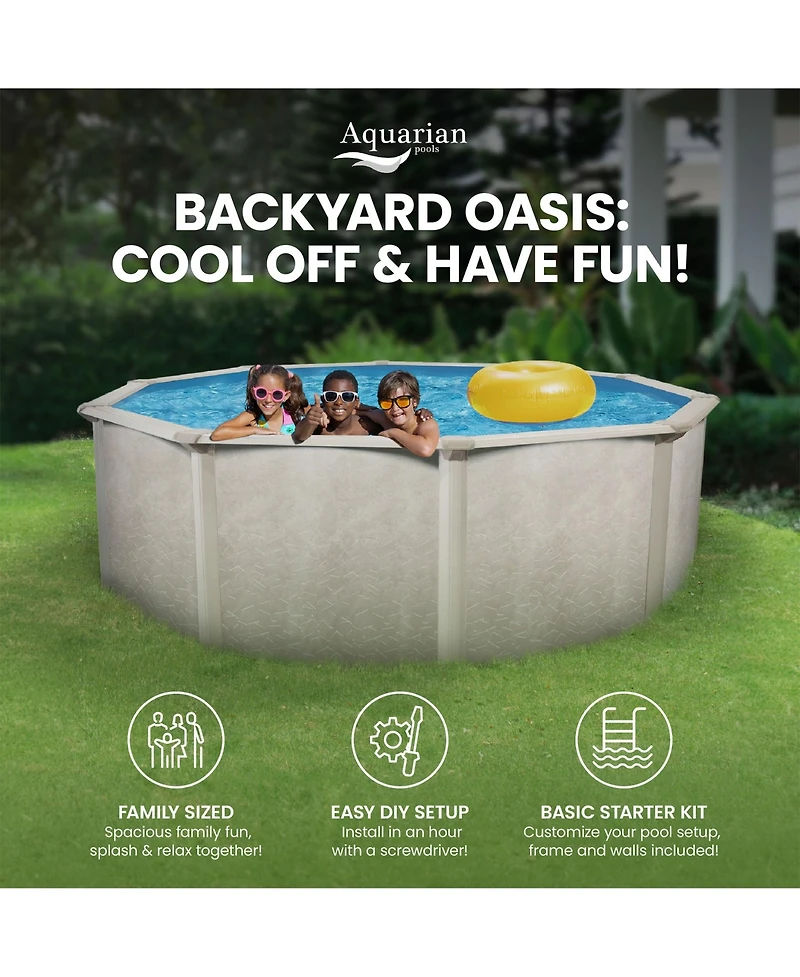 Aquarian Phoenix 18'x52" Round Steel Frame Above Ground Swimming Pool w/o Liner