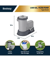 Bestway Steel Pro Max 16'x48" Round Above Ground Swimming Pool with Pump & Cover