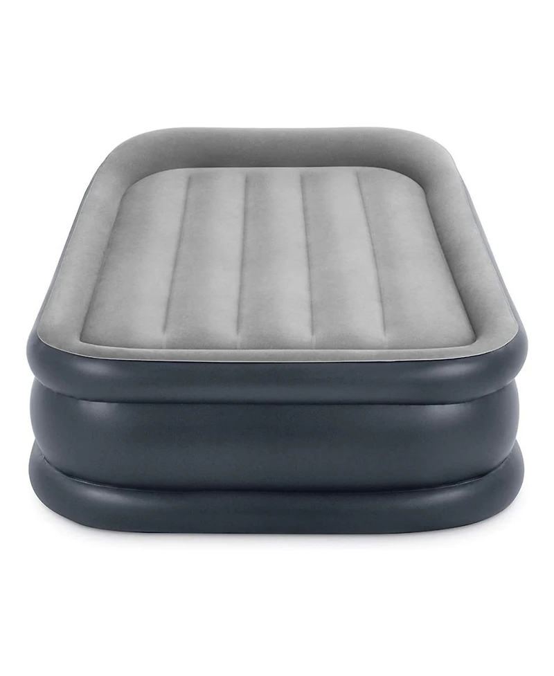Intex Dura Beam Deluxe Pillow Raised Air Mattress w/ Built In Pump, Twin, 2 Pack