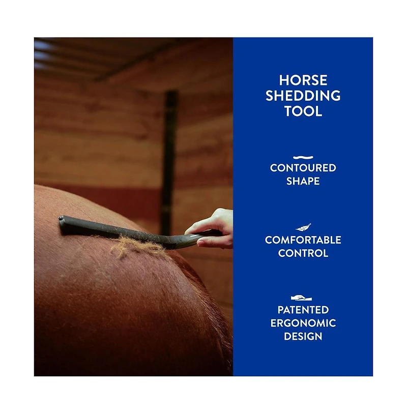 Wahl Professional Animal Equine Grooming Horse Shedding Tool - Contoured Horse Shed Tool - Removes Hair and Dirt