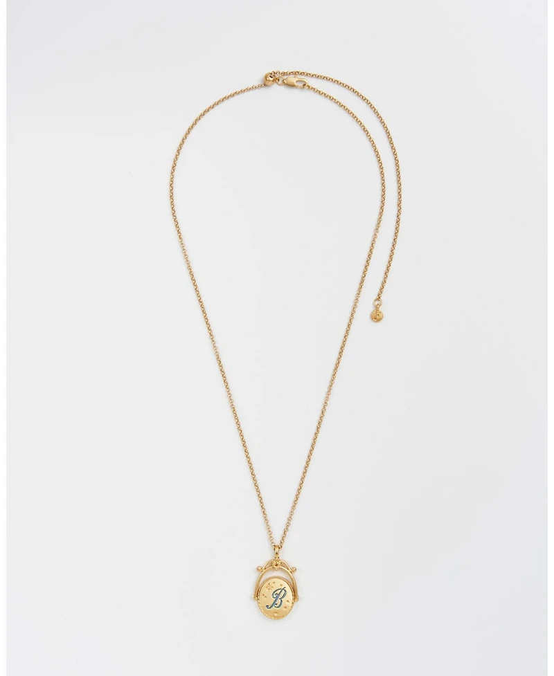 Fable England B Initial Bluebell Spinner Chain Necklace