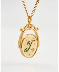 Fable England J Initial Jasmine Spinner Chain Necklace