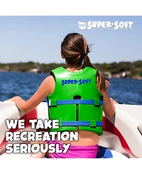 Trc Recreation Super Soft Child Life Jacket Swim Vest, Medium, Fierce Green