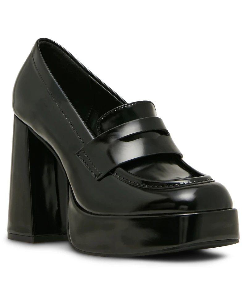 Madden Girl Women's Rudy Hi Platform Loafer Pumps