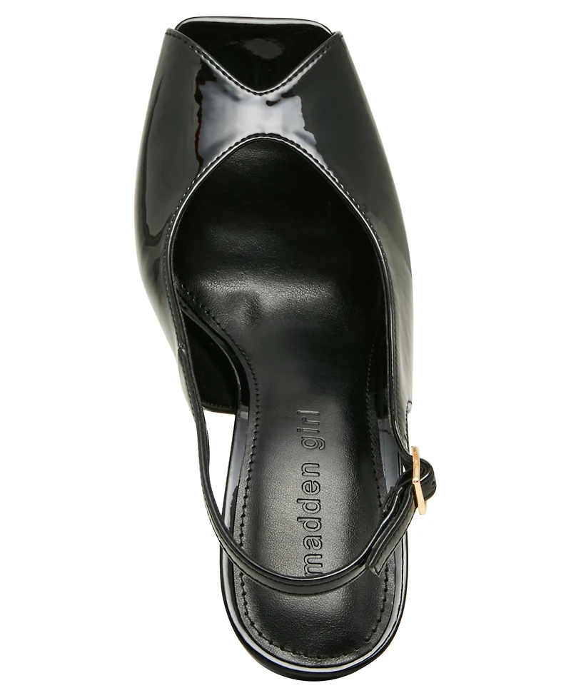 Madden Girl Women's Parade Slingback Peep Toe Pumps