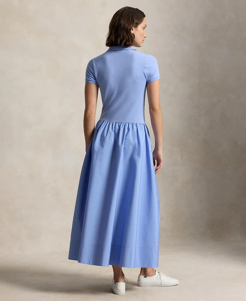 Polo Ralph Lauren Women's Hybrid Mesh Collar A-Line Dress