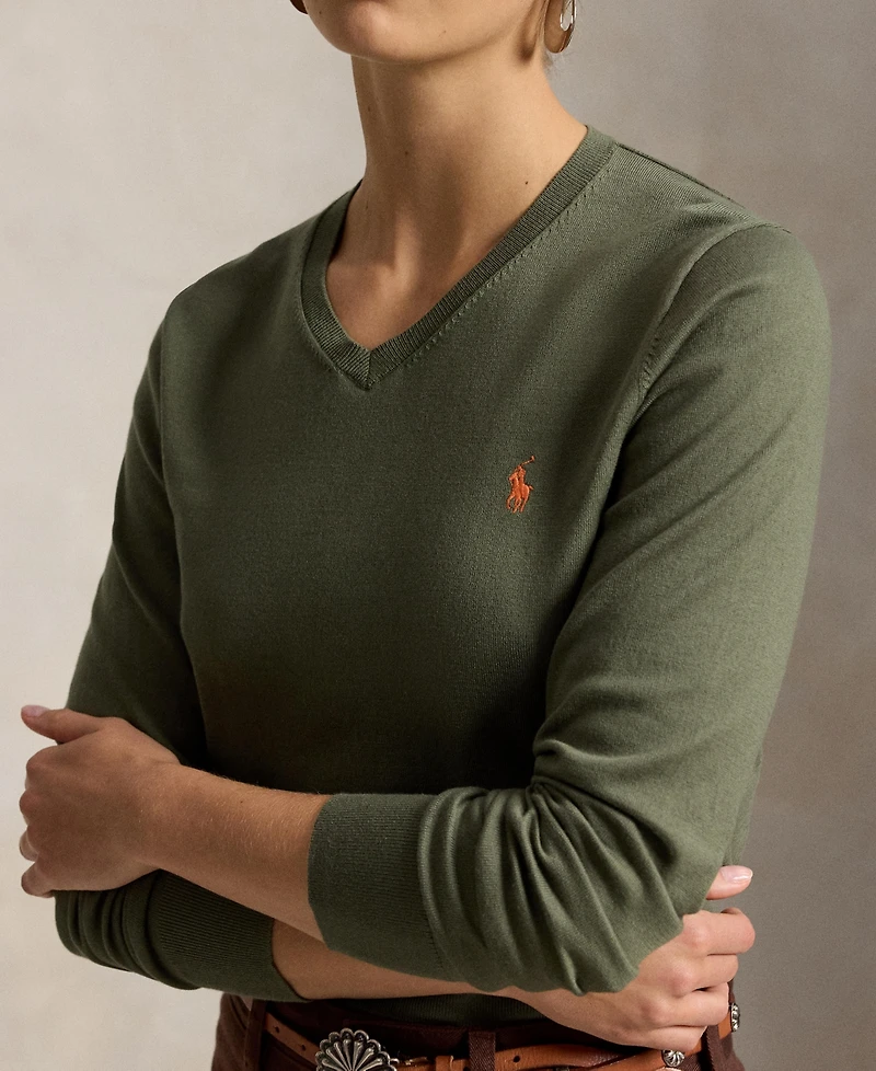 Polo Ralph Lauren Women's V-Neck Pull-On Sweater
