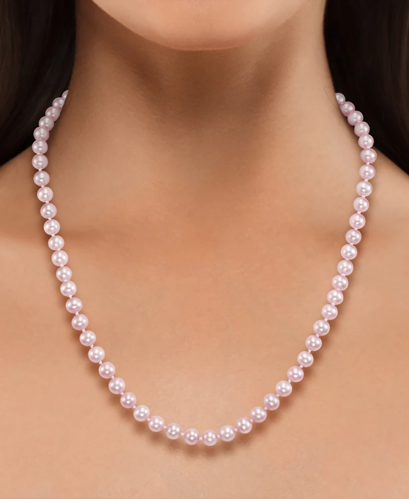 Macy's Freshwater Pearl (6-7mm) Necklace in Sterling Silver