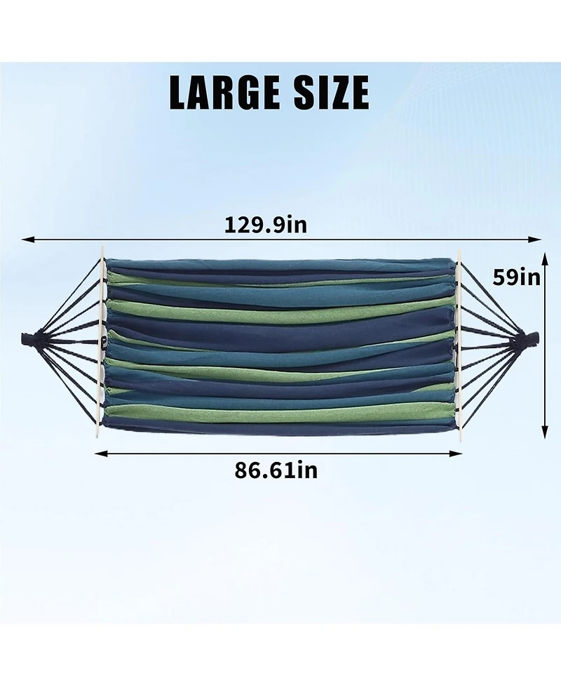 gaomon Portable Camping Hammock, Thick Canvas Hanging Bed for Indoor Outdoor Use, Lazy Chair Travel Backpacking Beach Courtyard Hiking