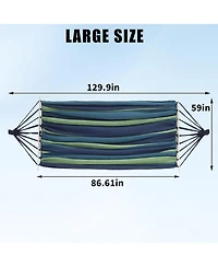 gaomon Portable Camping Hammock, Thick Canvas Hanging Bed for Indoor Outdoor Use, Lazy Chair Travel Backpacking Beach Courtyard Hiking