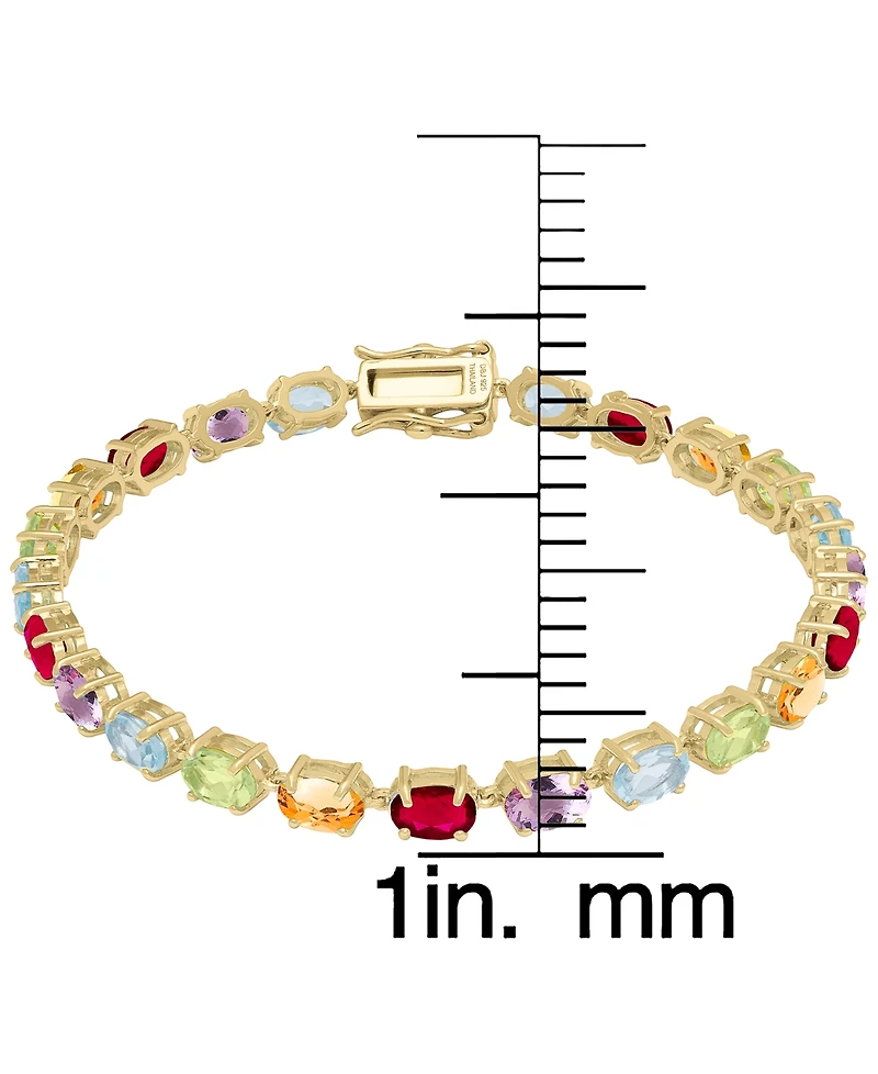 Macy's Multi-Gemstone (11.55 ct. t.w.) Bracelet in Sterling Silver