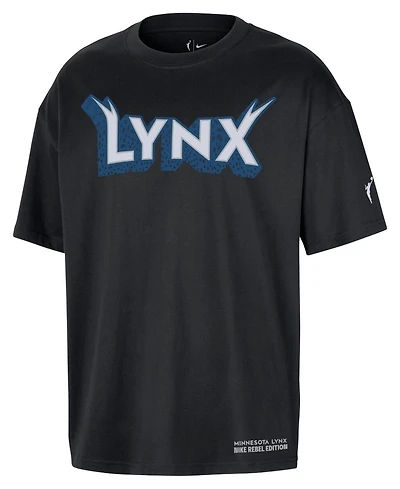 Nike Men's and Women's Black Minnesota Lynx Standard Issue Rebel Edition T-Shirt