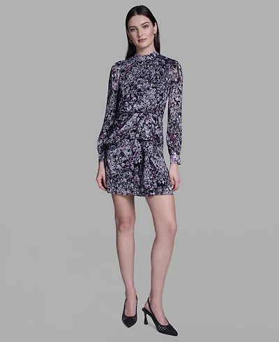Bcbg Women's Chiffon Side-Knot Mini Dress