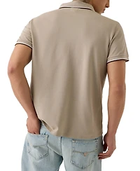 Guess Men's Pique Cuff Short-Sleeve Polo Shirt