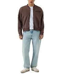 Guess Men's Zip Patch Logo Sweatshirt