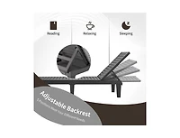 Boyel Living Outdoor Chaise Lounge Chair with 5 Positions Adjustable Backrest