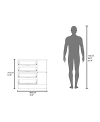 Fm Furniture Lund Set of 2 Dressers, Minimalist Modern Style, High Capacity Bedroom Storage Furniture