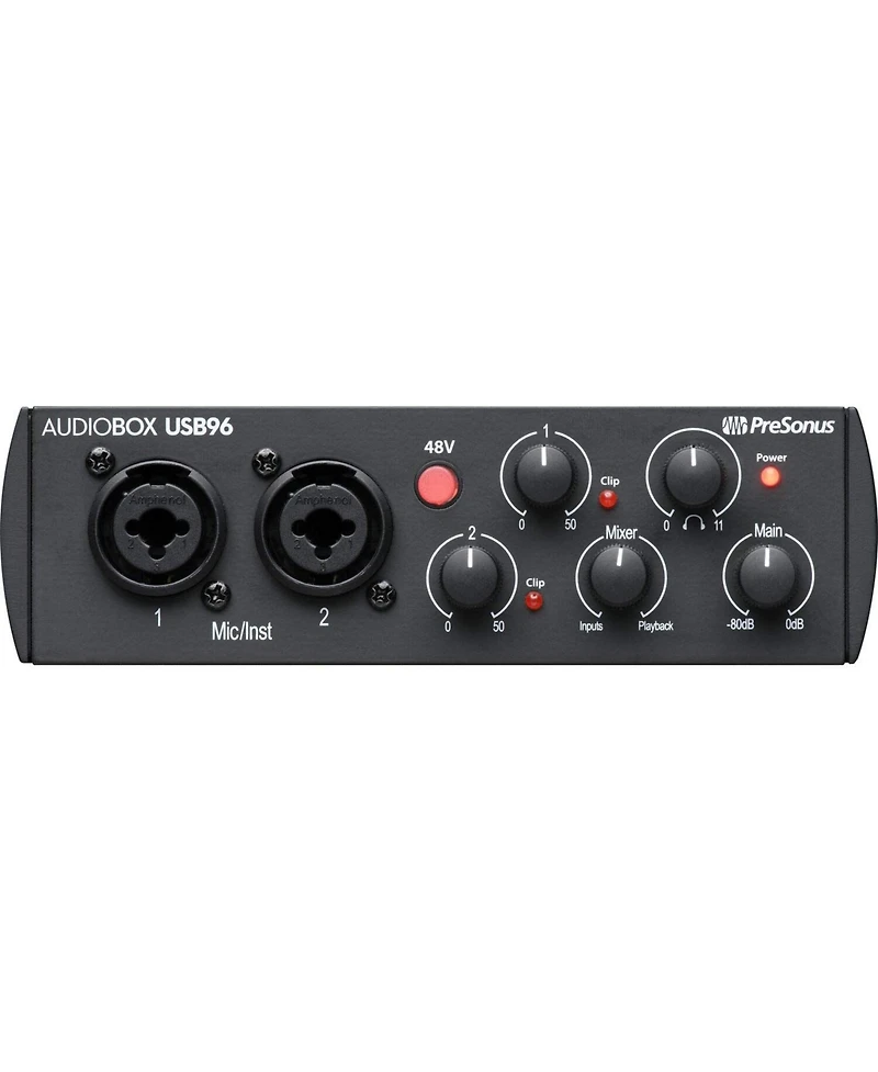 PreSonus AudioBox Usb 96 Recording Bundle – Usb-c Interface, Condenser Mic, Headphones and Studio One