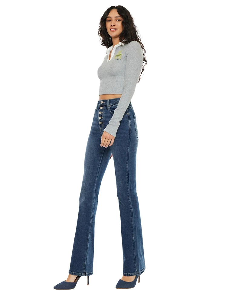 KanCan Women's Zina High Rise Vintage Bootcut Jeans