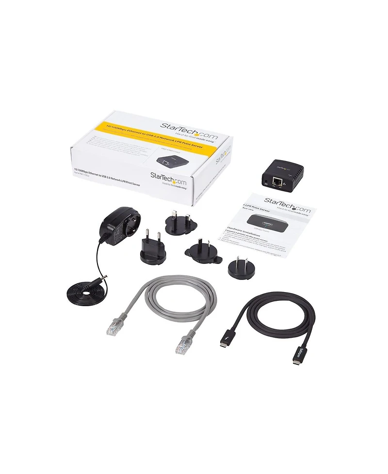 StarTech 10/100Mbps Ethernet to Usb 2.0 Network Lpr Print Server