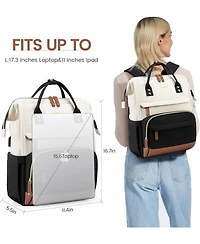 Lovevook Laptop Backpack for Women, 15.6 Inch Work Business Backpacks Purse With Large Capacity, Waterproof Nurse Bag College Bookbag