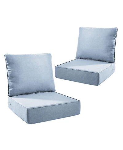 Pocassy 6" Thicken Outdoor Deep Seat Cushion Set for Furniture, 2
