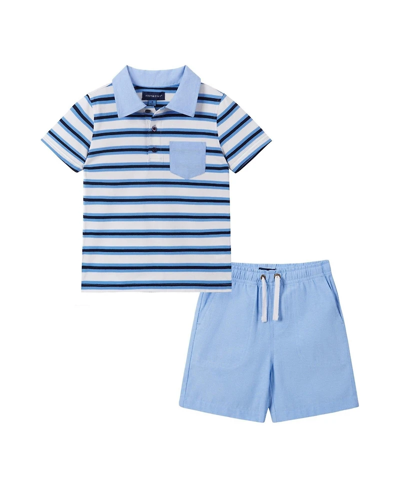 Andy & Evan Toddler Boys Polo and Shorts Set