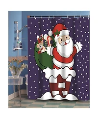 Carnation Home Fashions "Up on the Rooftop" Fabric Shower Curtain