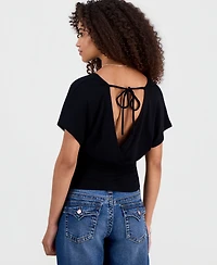 Madden Girl Juniors' Dolman-Sleeve V-Neck Top