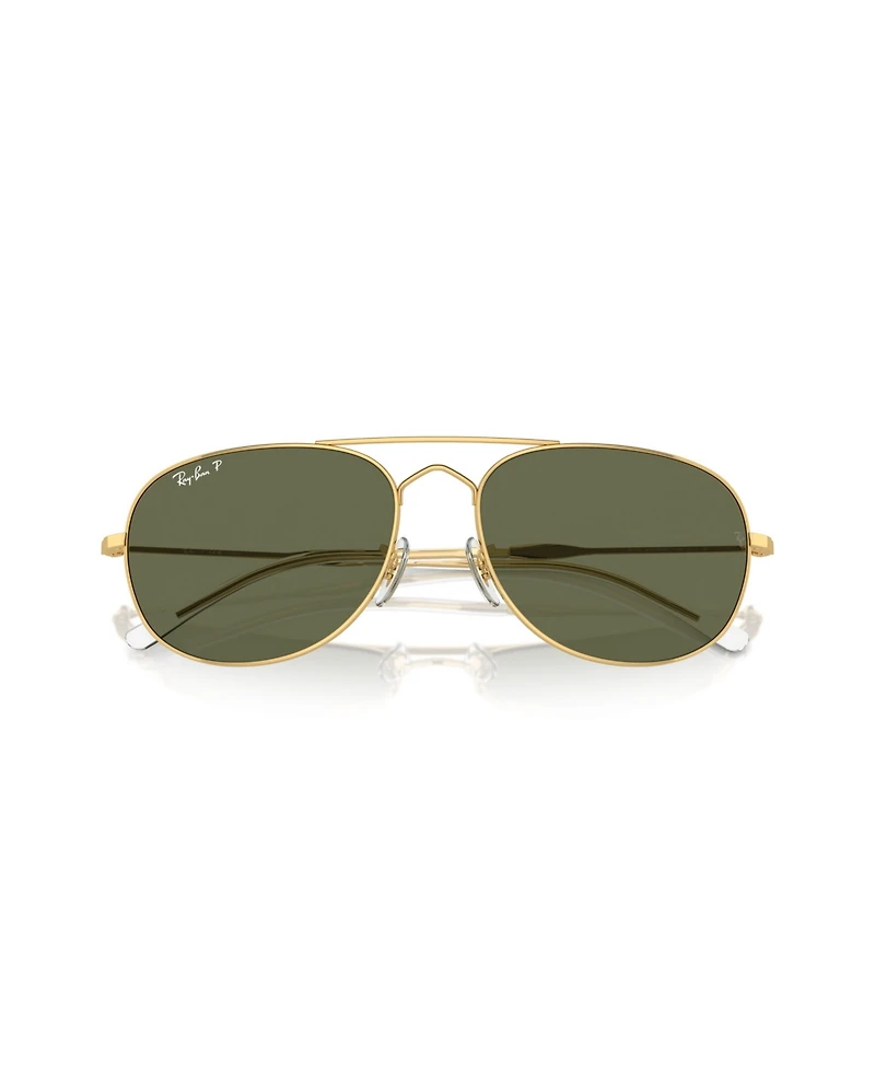 Ray-Ban Unisex Polarized Bain Bridge Pilot Sunglasses, RB3735