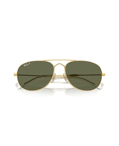 Ray-Ban Unisex Polarized Bain Bridge Pilot Sunglasses, RB3735