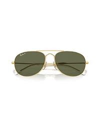 Ray-Ban Unisex Polarized Bain Bridge Pilot Sunglasses, RB3735