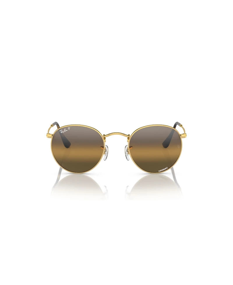 Ray-Ban Men's Polarized Round Metal Lenses Sunglasses, RB3447