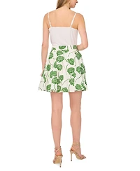 1.state Women's Circle Printed A-Line Mini Skirt