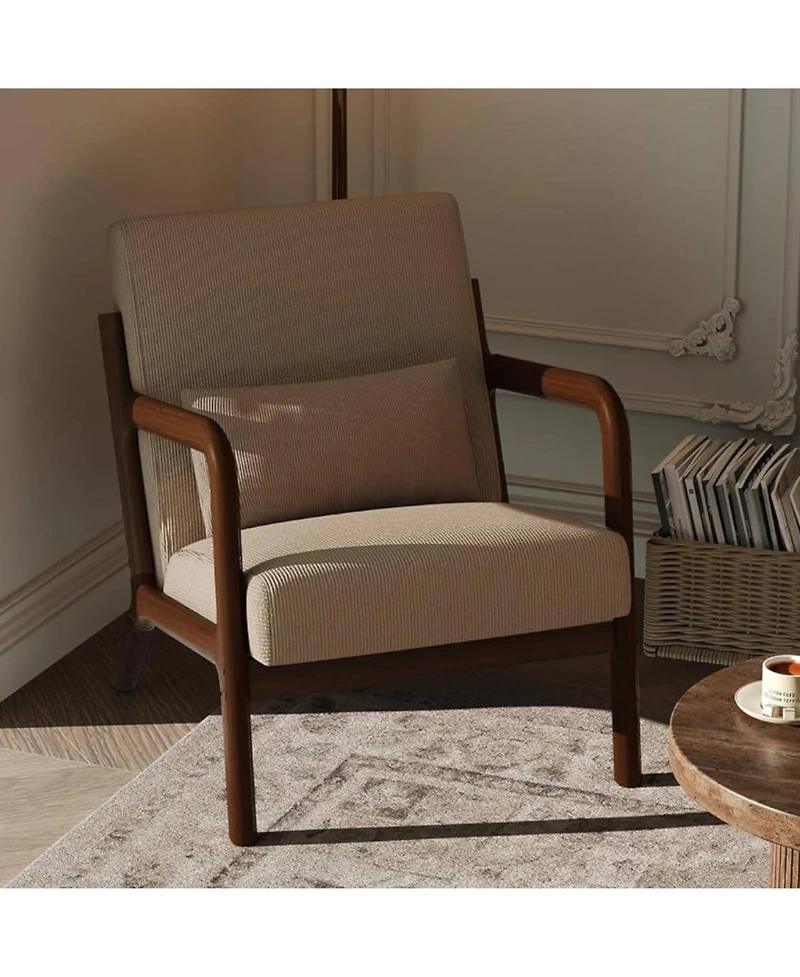 gaomon Modern Corduroy Accent Chair, Ergonomic Lounge Armchair for Living Room, Bedroom, Office