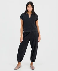 And Now This Petite French Terry Balloon-Leg Pants, Macy's Exclusive