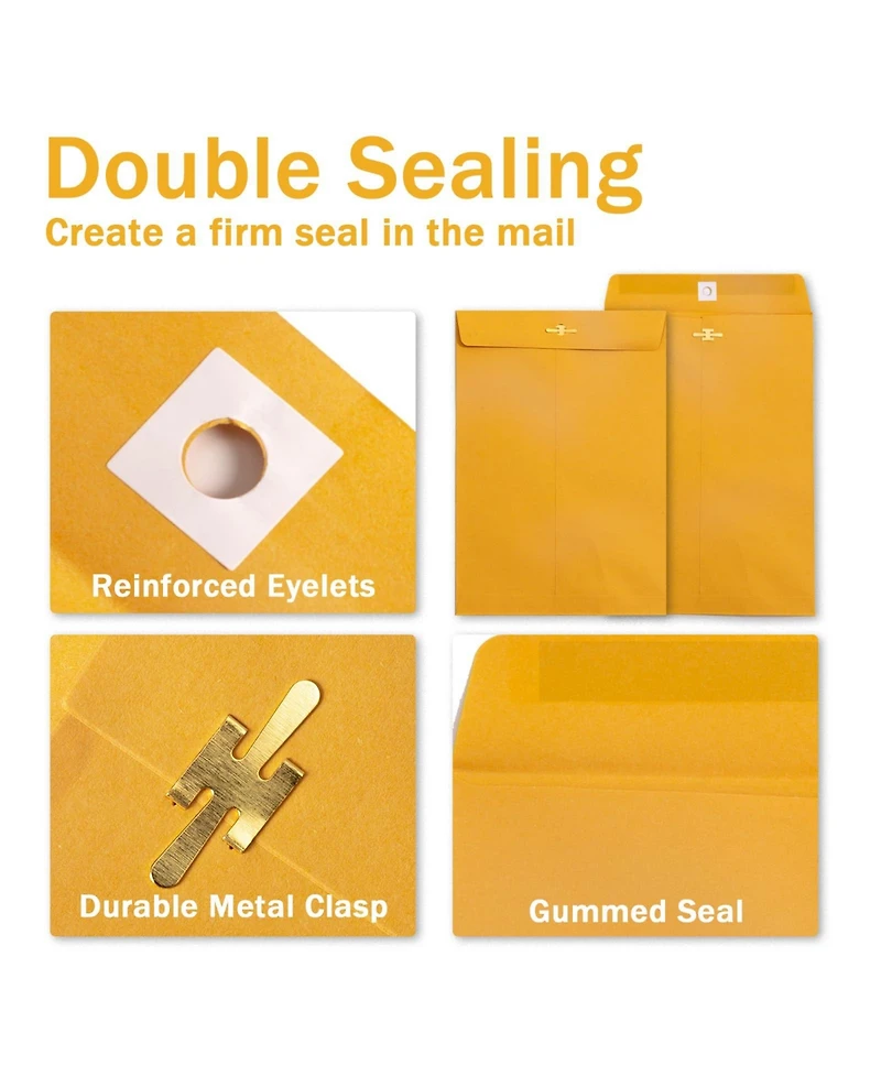 Gnuadz Clasp Envelopes Manila Paper Mailing