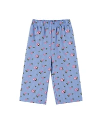 Andy & Evan Baby Girls Floral Knit Seersucker Top and Pant Set