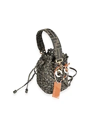 Pre-Owned Fendi Brown Jacquard Interlace Canvas Mini Mon Tresor