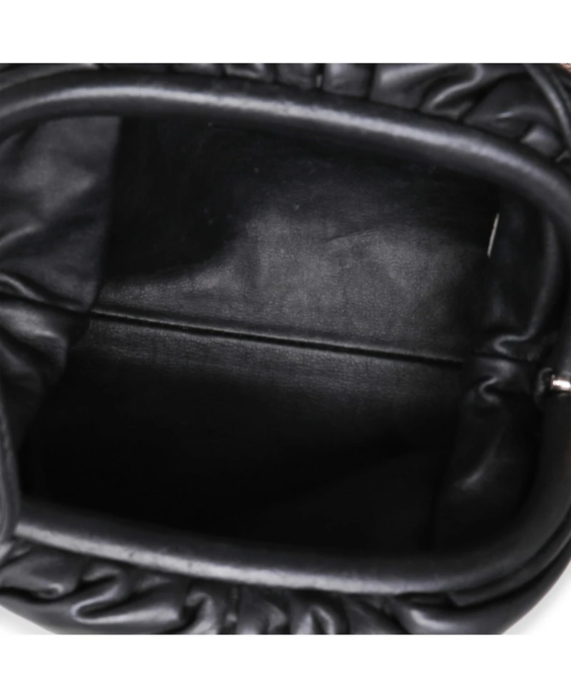 Pre-Owned Bottega Veneta Black Calfskin Mini Pouch Bag