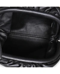 Pre-Owned Bottega Veneta Black Calfskin Mini Pouch Bag