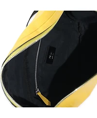 Pre-Owned Fendi Yellow Calfskin Ff 1974 Embossed Belt Bag