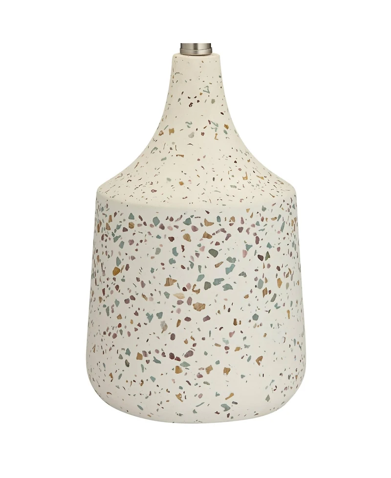 360 Lighting 23 1/2" High Small Modern Coastal Accent Table Lamp Terrazzo Marble Single Shade Living Room Bedroom