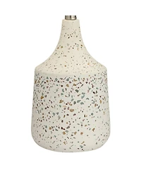 360 Lighting 23 1/2" High Small Modern Coastal Accent Table Lamp Terrazzo Marble Single Shade Living Room Bedroom