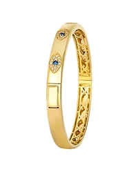 Le Vian Diamond (1/2 ct. t.w.) and Blueberry Sapphire (1/4 ct. t.w.) Bangle Bracelet in 14k Honey Gold