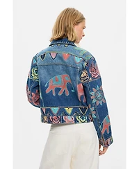 Desigual Women's Printed Jacket 100% Cotton