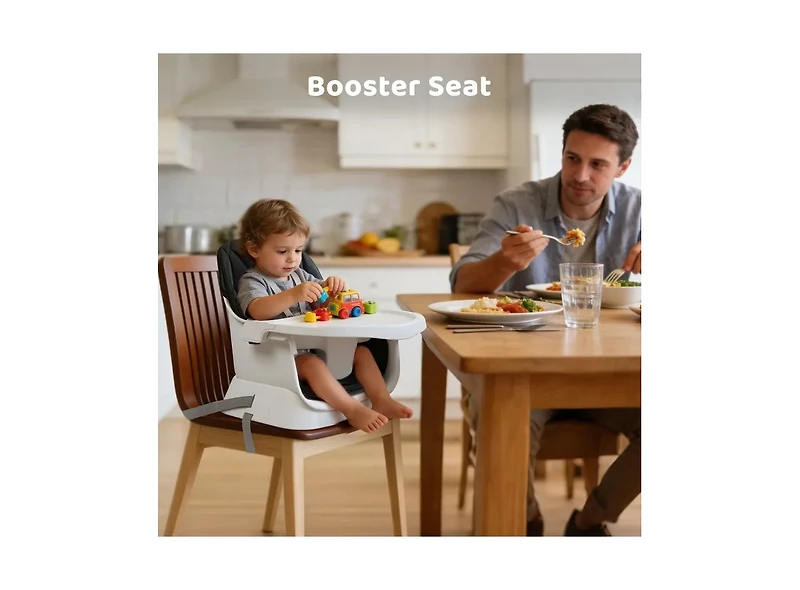 Kinder King 15-in-1 Baby High Chair Converts to Activity Center and Booster Seat with Removable Tray